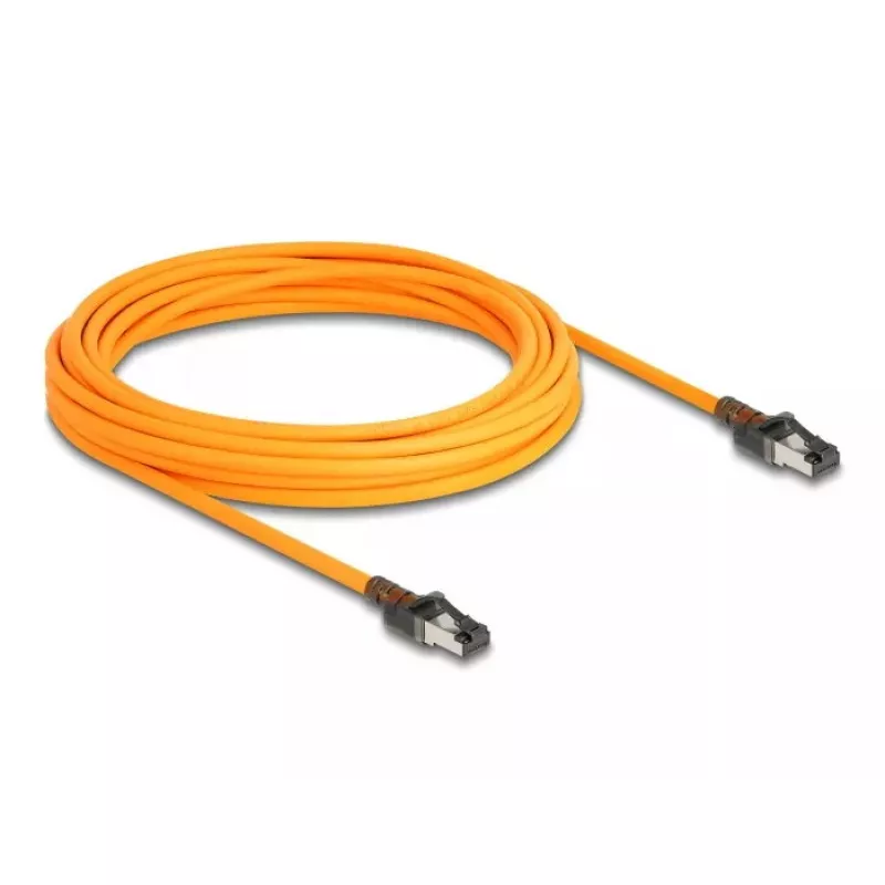 Tinklo kabelis DeLOCK RJ45 USB Type-C Cat.6A 7.5 m oranžinis