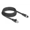 Tinklo kabelis DeLOCK 80591 M12 į RJ-45 Cat5e 3 m juodas