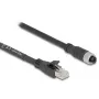 Tinklo kabelis DeLOCK 80591 M12 į RJ-45 Cat5e 3 m juodas