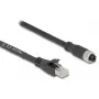 Pramoninis tinklo laidas DeLOCK 80590 M12 į RJ-45 Cat5e 2 m juodas