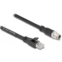 Tinklo kabelis DeLOCK 80579 M12 į RJ-45 Cat5e 2 m Juodas