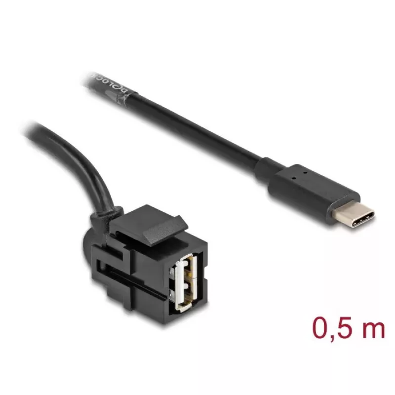 DeLOCK USB laidas 0,5 m USB 2.0 USB A USB C 88056
