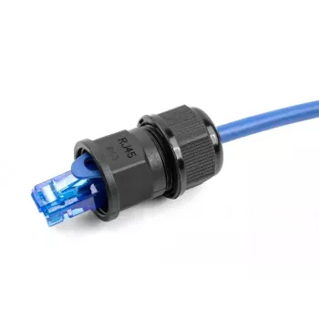 DeLOCK RJ45 praėjimo mova IP67 atspari vandeniui juoda