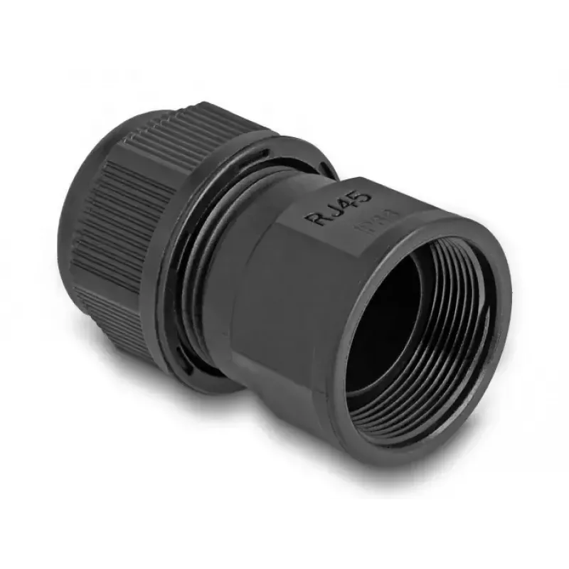 DeLOCK RJ45 praėjimo mova IP67 atspari vandeniui juoda
