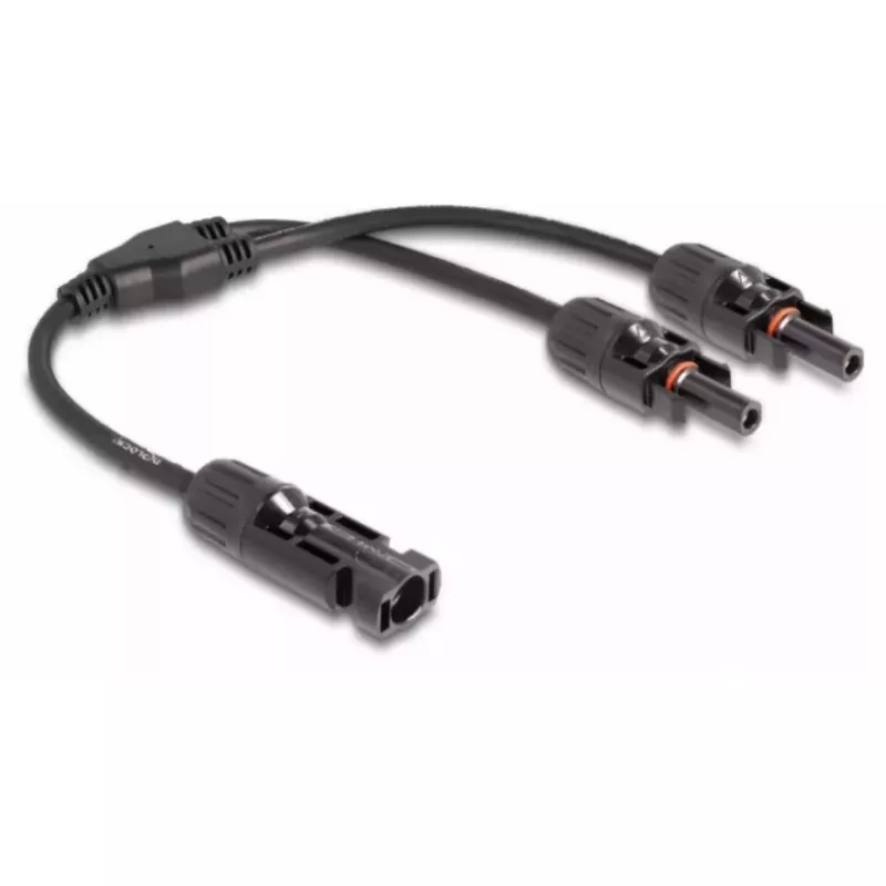 Kabelio skirstytuvas DeLOCK DL4 Solar Splitter kabelis 1 x kištukas į 2 x lizdai 30 cm juodas
