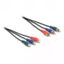 DeLOCK RCA RGB prailginimo kabelis 3 x kištukas į 3 x lizdą 3 m