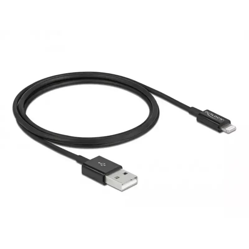 USB duomenų ir maitinimo kabelis DeLOCK 83002 1 m juodas