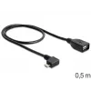 USB laidas Micro-USB B USB A DeLOCK 83271 0,5 m juodas