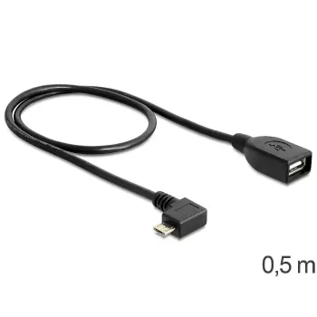 USB laidas Micro-USB B USB A DeLOCK 83271 0,5 m juodas