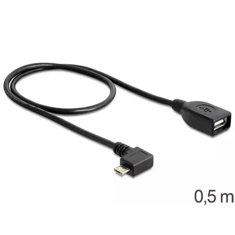 USB laidas Micro-USB B USB A DeLOCK 83271 0,5 m juodas