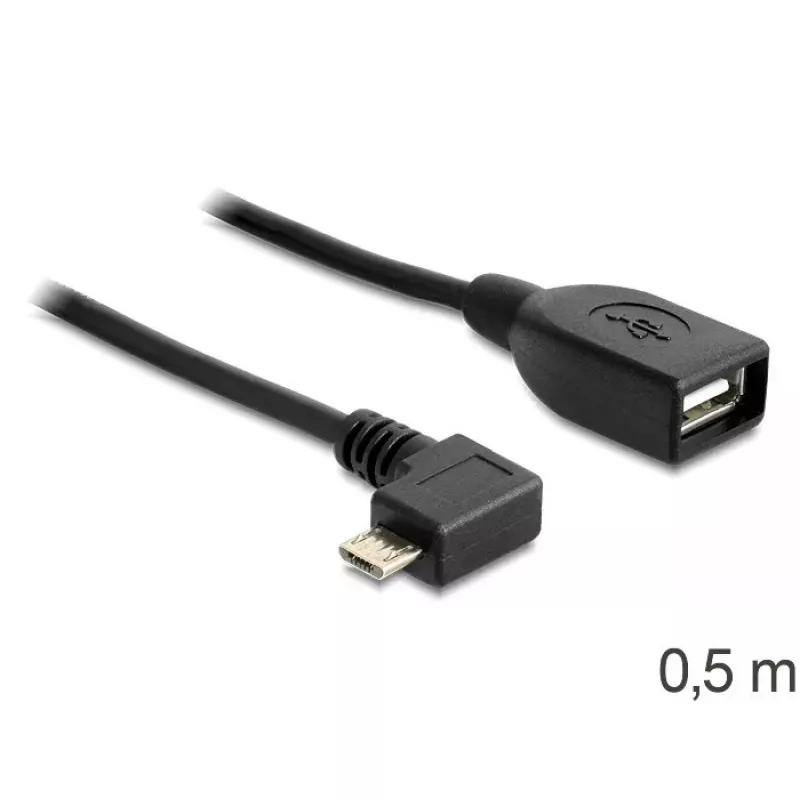 USB laidas Micro-USB B USB A DeLOCK 83271 0,5 m juodas