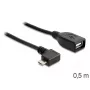 USB laidas Micro-USB B USB A DeLOCK 83271 0,5 m juodas