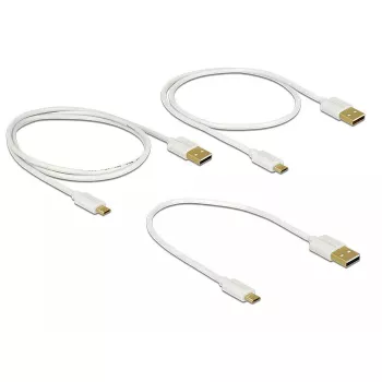 USB laidas DeLOCK 83679 USB 2.0 USB A Micro-USB B baltas