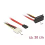 SATA laidas DeLOCK 85514 0,3 m 1x Molex 4 kontaktų 1x SATA 22 kontaktų 1x SATA 7 kontaktų