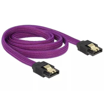SATA laidas DeLOCK 83692 1 m SATA 7 kontaktų Violetinis