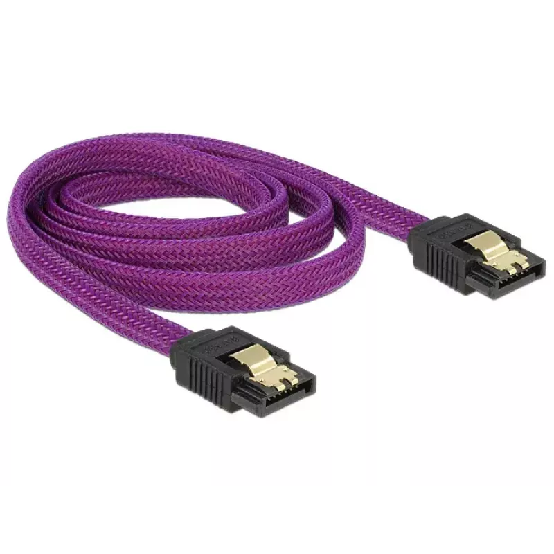 SATA laidas DeLOCK 83692 1 m SATA 7 kontaktų Violetinis