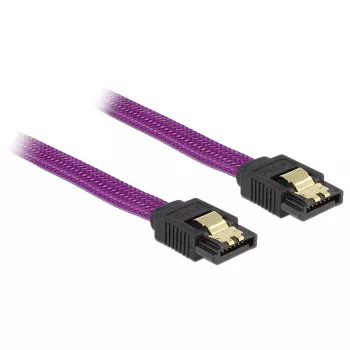 SATA laidas DeLOCK 83692 1 m SATA 7 kontaktų Violetinis
