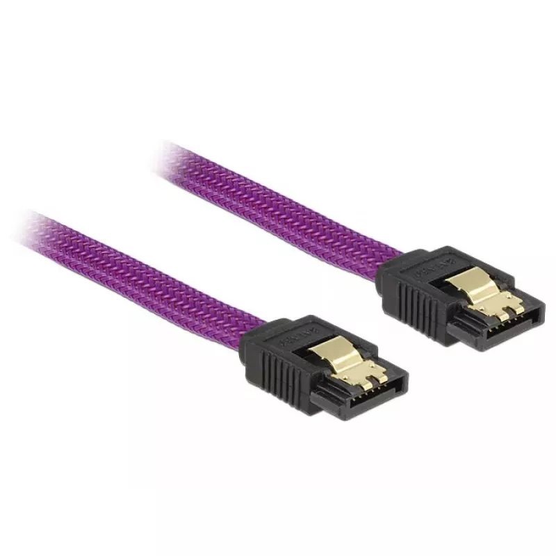 SATA laidas DeLOCK 83692 1 m SATA 7 kontaktų Violetinis