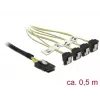 Vidinis maitinimo laidas DeLOCK 85686 0,5 m Mini SAS SFF-8087 į 4 SATA