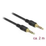 Garso kabelis DeLOCK 85598 2 m 3,5 mm juodas