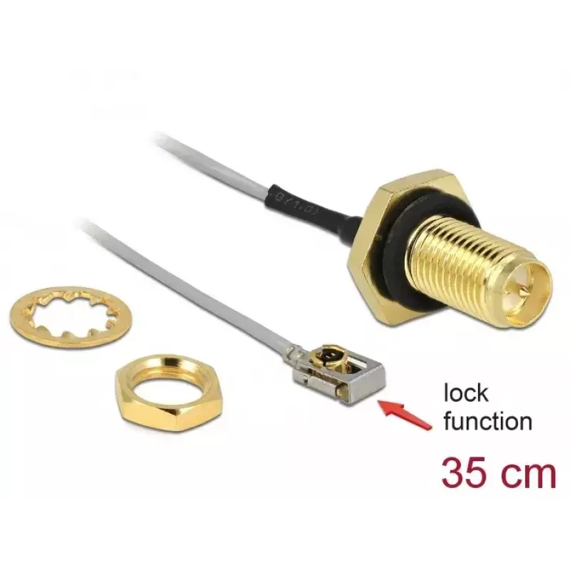 Bendrasis kabelis DeLOCK 90292 0,3 m RP-SMA MHF I LK
