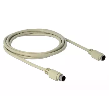 PS/2 kabelis DeLOCK 85805 1,8 m 6 kontaktų Mini-DIN smėlio spalvos