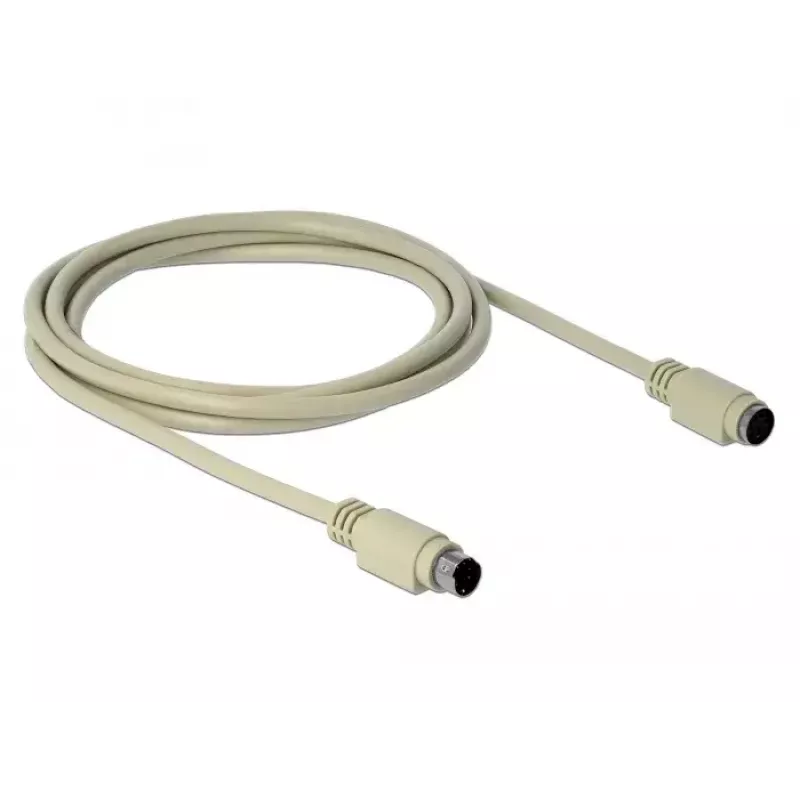 PS/2 kabelis DeLOCK 85805 1,8 m 6 kontaktų Mini-DIN smėlio spalvos