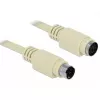 PS/2 kabelis DeLOCK 85805 1,8 m 6 kontaktų Mini-DIN smėlio spalvos