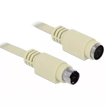 PS/2 kabelis DeLOCK 85805 1,8 m 6 kontaktų Mini-DIN smėlio spalvos