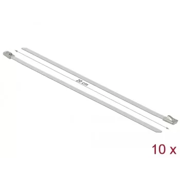 Kabelių surišėjas DeLOCK 18817 Plienas Baltas 200mm 10 vnt.
