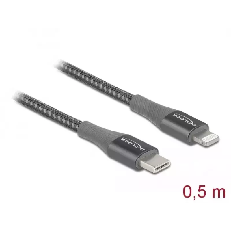 Duomenų ir įkrovimo laidas USB Type-C į Lightning DeLOCK 86630
