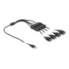 USB Type-A kištukas į 4 x USB Type-A lizdas su jungikliu 1 m DeLOCK 86805