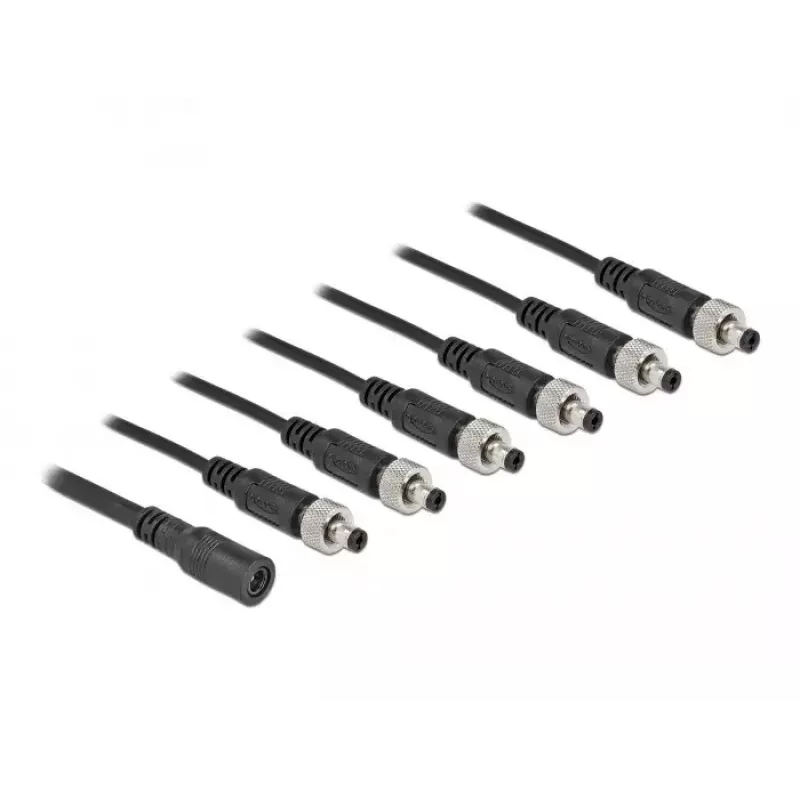 Kabelio skirstytuvas DeLOCK 86591 5,5 x 2,1 mm 1 x moteriška į 6 x vyriškas prisukamas