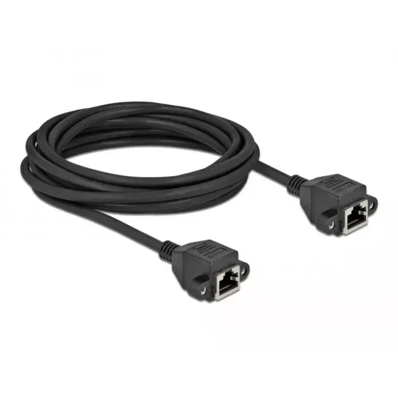 Tinklo prailginimo kabelis DeLOCK Cat.6A 5m Juodas