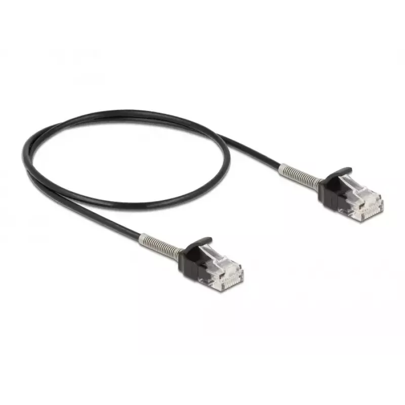 Kabelis RJ45 kištukas prie RJ45 kištuko su lenkimo apsauga DeLOCK 87015