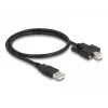 DeLOCK laidas USB 2.0 Type-A kištukas į Type-B kištuką su varžtais 0,5 m