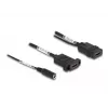 DeLOCK HDMI kabelis 4K 60 Hz su DC maitinimu 2,1 x 5,5 mm 0,30 m montuojamas panele