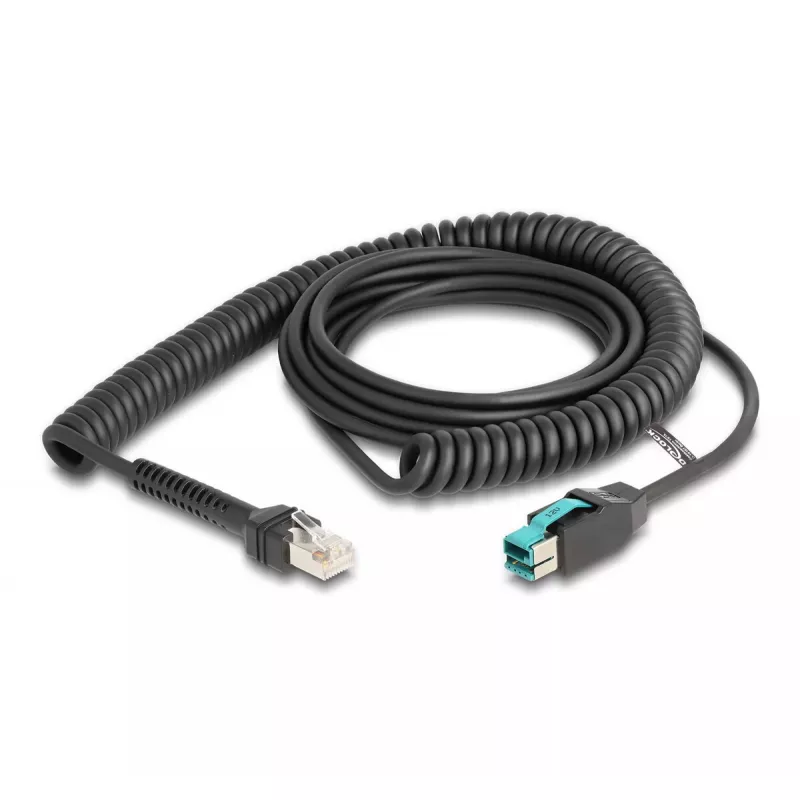 DeLOCK susuktas laidas RJ50 kištukas – PoweredUSB kištukas 12 V 3 m juodas