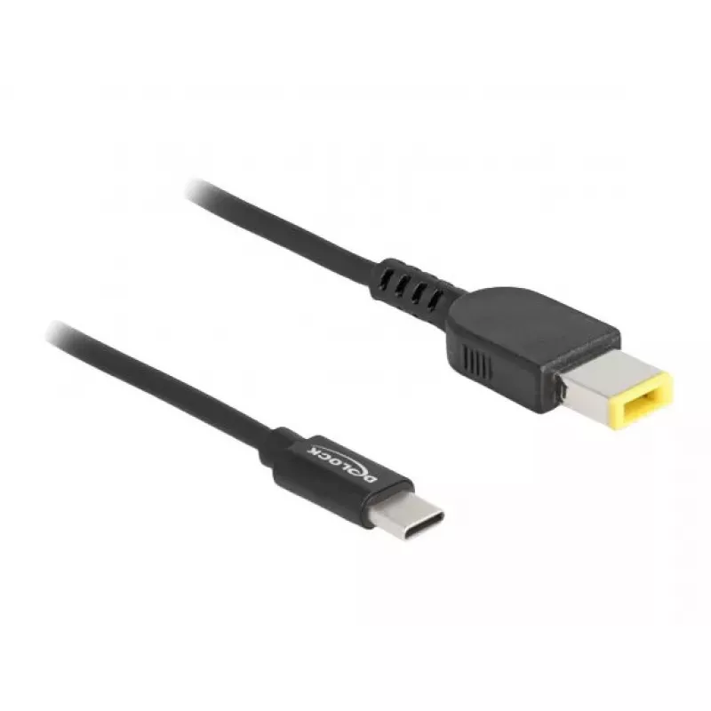 DeLOCK nešiojamojo kompiuterio įkrovimo laidas USB Type-C kištukas į Lenovo 11,0 x 4,5 mm kištuką 1,5 m 20 V 3 A