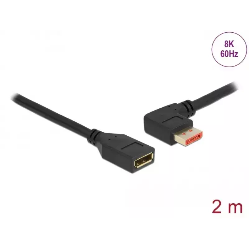 DisplayPort ilginamasis kabelis DeLOCK 87075 2 m 90° kairysis kampinis