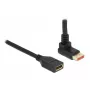 DisplayPort ilginamasis kabelis DeLOCK 90° į viršų lenktas 8K 60 Hz 1 m