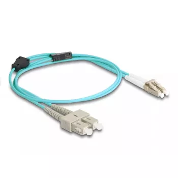DeLOCK optinis kabelis LC duplex į SC duplex OM3 1m