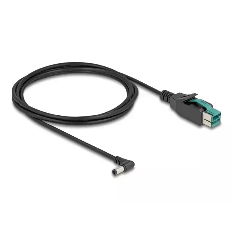 DeLOCK PoweredUSB laidas kištukas 12 V į DC 5.5 x 2.5 mm kištukas kampinis 2 m