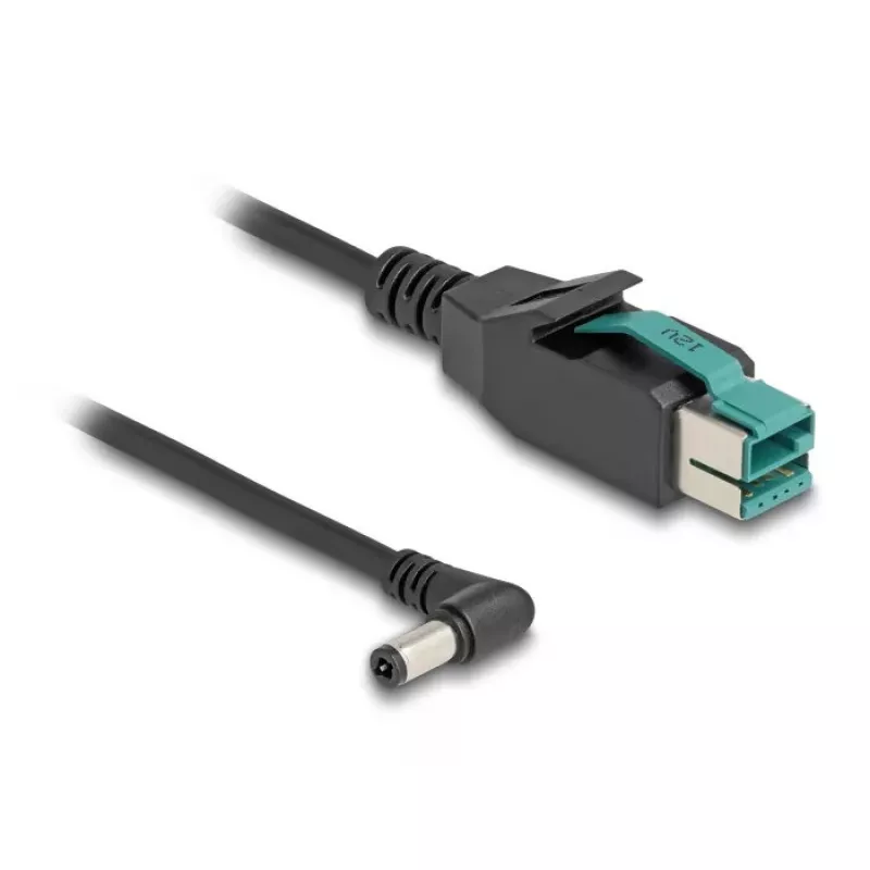 DeLOCK PoweredUSB laidas kištukas 12 V į DC 5.5 x 2.5 mm kištukas kampinis 2 m