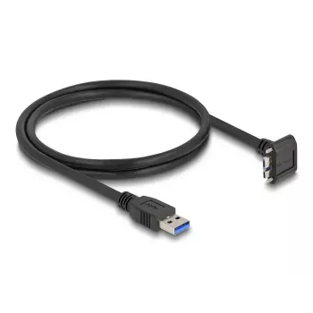 USB kabelis DeLOCK 80483 Type-A laidas lizdui - Micro-B laidas lizdui 1 m 5 Gbps juodas
