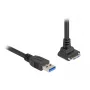 USB kabelis DeLOCK 80483 Type-A laidas lizdui - Micro-B laidas lizdui 1 m 5 Gbps juodas