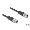 Tinklo kabelis DeLOCK M12 X koduotas 8 kontaktų kištukas-kištukas Cat5e 1 m juodas