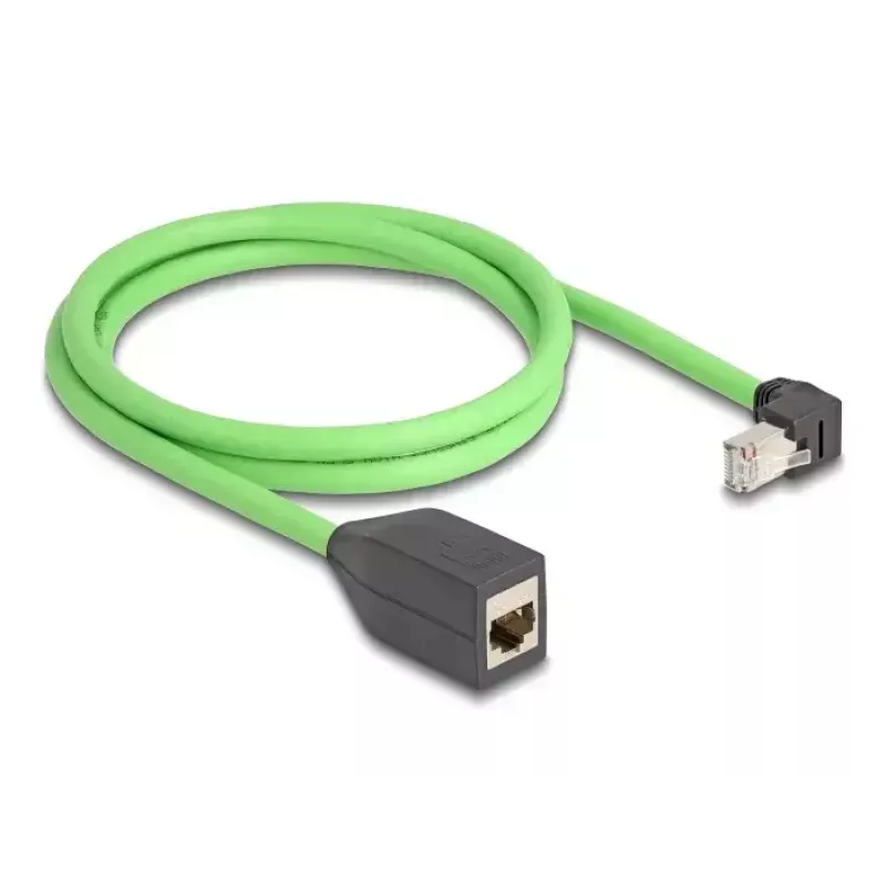 Tinklo kabelis DeLOCK 80886 RJ-45 Cat6a 1m juoda žalia