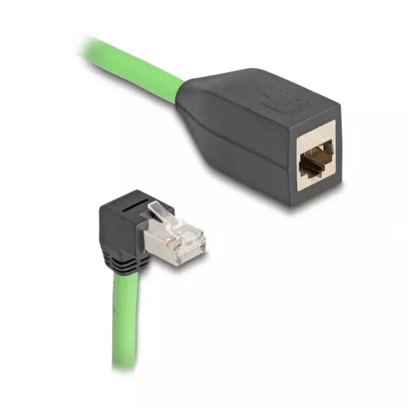 Tinklo kabelis DeLOCK 80886 RJ-45 Cat6a 1m juoda žalia