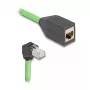 Tinklo kabelis DeLOCK 80886 RJ-45 Cat6a 1m juoda žalia